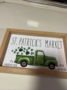 St. Patrick's Market Green Truck Wall Sign